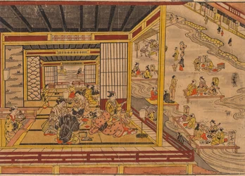 Casa da tè accanto al fiume Kamo a Kyoto
