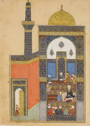 Laila e Majnun a scuola, Folio da un Khamsa Quintet di Nizami