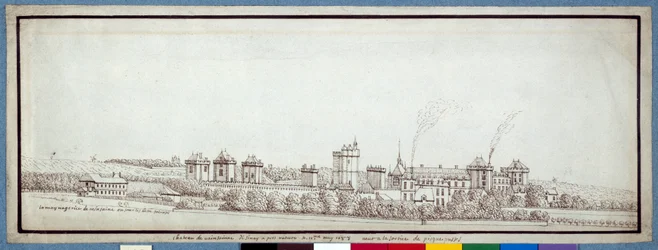Il Castello di Vincennes, con camini fumanti