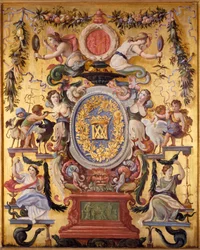 Pannello decorativo dal gabinetto della meilleraye marechale al Pavillon de l