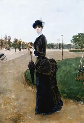 Una signora elegante nel Bois de Boulogne, 1880