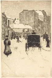 Boulevard Clichy nella neve