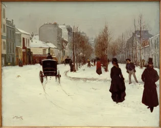 Il Boulevard de Clichy sotto la neve