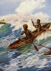 Una "canoa" con bilancieri