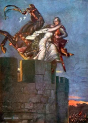 Cavalcata della duchessa May (litografia a colori)