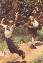 Colpì il povero Tom con la punta in avanti, da L