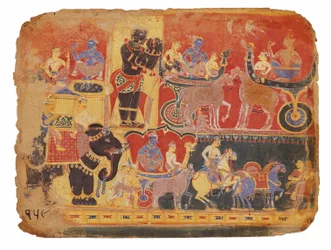 Illustrazione per il Bhagavata Purana il
Rukmini-Haran, prima metà del XVI secolo