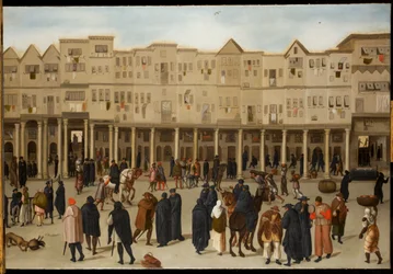 Scena di città a Lisbona