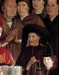 Polittico di San Vincenzo (Paineis de São Vicente de Fora). Ritratto di Enrico il Navigatore (1394-1460), principe del Portogallo. Dettaglio di un dipinto di Nuno Gonçalves, pittore portoghese del XV secolo. Museo Nazionale d