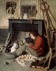 Interno dello studio, 1845