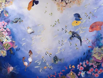 Mondo sommerso IV (acrilico su tela)