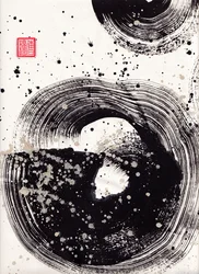 Astrazione di inchiostro circolare 1, 2015