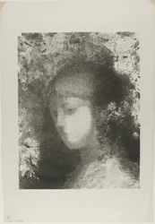 Testa di bambino con fiori