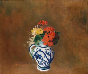 Fiori in un Vaso Blu