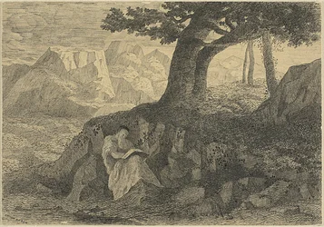 Eremita nel paesaggio