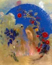 Profilo sotto un arco - Odilon Redon (1840-1916). Pastello su carta, ca. 1905. Dimensioni: 67,6 x 53,8 cm. Collezione privata