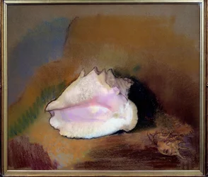 La conchiglia. Dipinto a pastello di Odilon Redon (1840-1916)