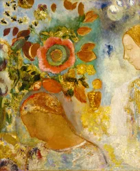 Due ragazze tra i fiori