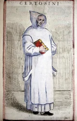 Ordine religioso: Certosino (incisione del XVI secolo)