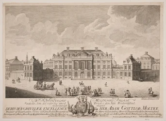 Il Palazzo Moltke a Piazza del Castello di Amalienborg