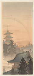 Pagoda e arcobaleno