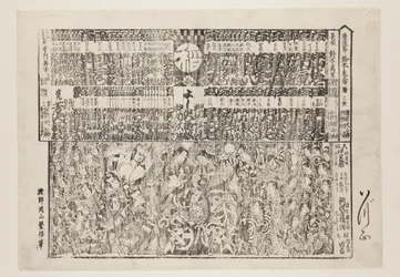 Manifesto per il programma di apertura della stagione (Kaomise banzuke)