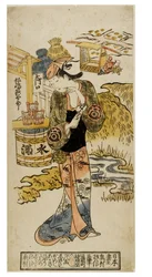 Un attore kabuki in personaggio femminile (onnagata)