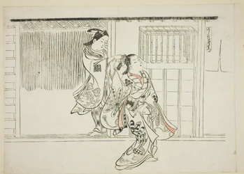 Comb Rashomon (Sashigushi Rashomon), no. 3 di una serie di 12 stampe raffiguranti parodie di opere teatrali
