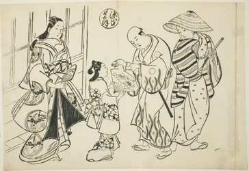 Il Capitolo di Yugao da "Il Racconto di Genji" (Genji Yugao), da una serie di parodie di Genji