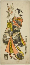 Giovane donna con fiori