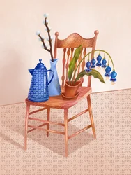 Sedia "Natura morta blu"
