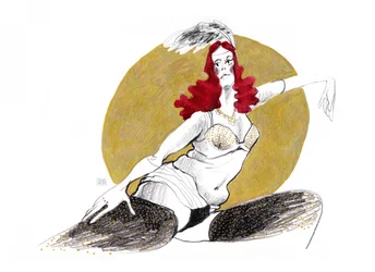 Affascinante ballerina di burlesque
