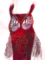 Gufo rosso vivace