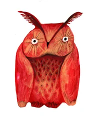 Gufo rosso stravagante