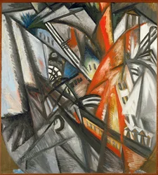 Paesaggio urbano (pittura su tela)