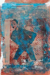 Blugel, 2023 (tecnica mista su carta)