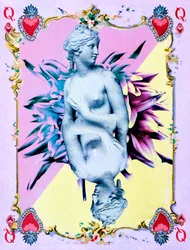 Regina di cuori, 2019 (mixed media on canvas)