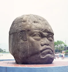 Testa colossale da San Lorenzo, Veracruz, Messico, preclassico