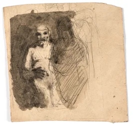 Studio di composizione di due figure che si fronteggiano