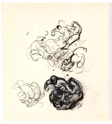 Studi per "Due donne che litigano per un uomo"