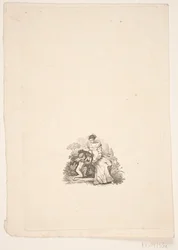 Signora seduta e Cupido