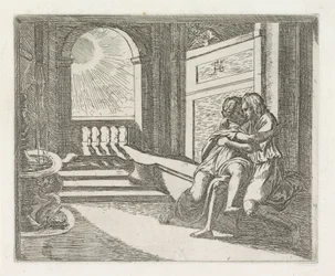 Abimelech vede Isacco accarezzare Rebecca