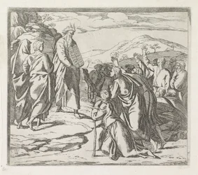 Mosè mostra le tavole della legge