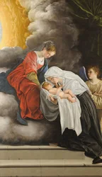 La Vergine e il Bambino con Santa Francesca Romana, 1615-1618