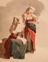 Ragazze contadine italiane, c.1834
