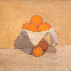 Bancarella di frutta con arance