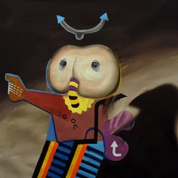 Biologia esotica non umana: Specimen alieno, 2024 (olio su lino)