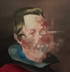 Velazquez Disintegrating, 2020-2025 (acrilico e olio su tela)
