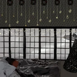 Tranquilla camera da letto innevata