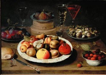 Natura morta con frutta (olio su tavola)